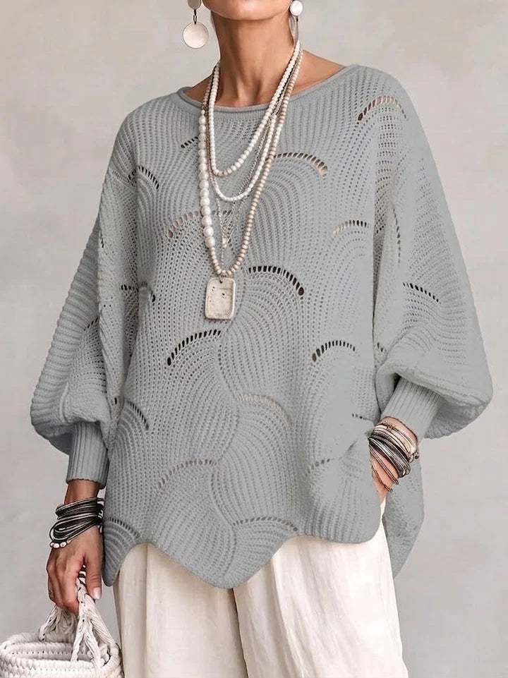 Pull Bondar En Maille Avec Motif De Vagues Ajourées