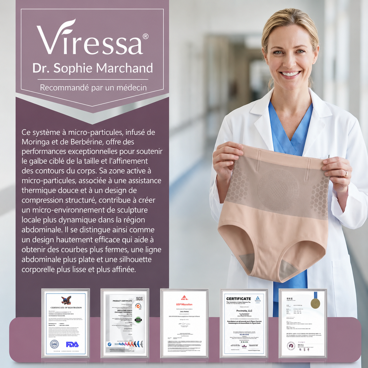 Viressa® Short Brûle-Graisses Moringa & Berbérine, Le short 4-en-1
