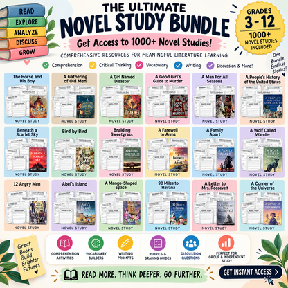1,000+ Novel Studies — Instant Access Bundle (1-Month Access)