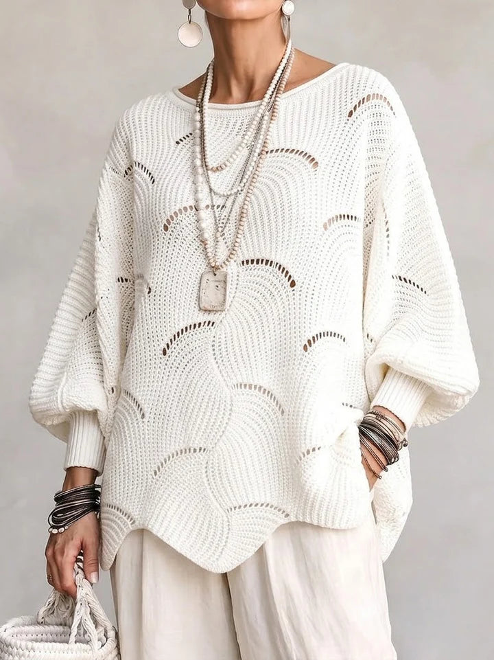 Pull Bondar En Maille Avec Motif De Vagues Ajourées