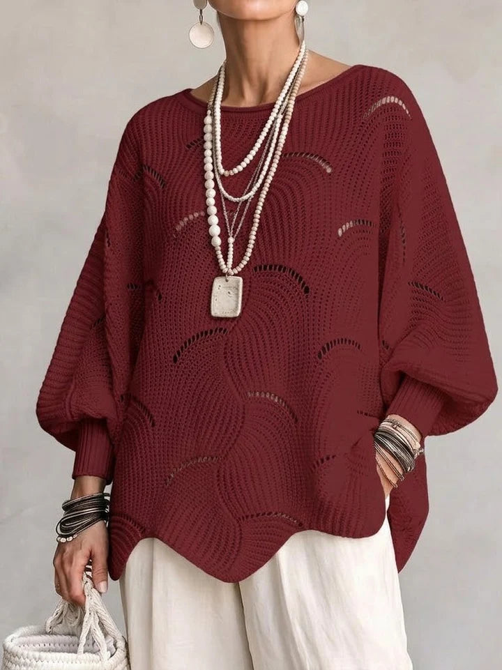Pull Bondar En Maille Avec Motif De Vagues Ajourées