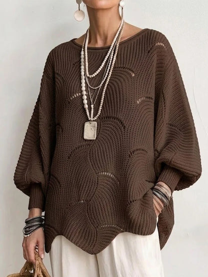 Pull Bondar En Maille Avec Motif De Vagues Ajourées