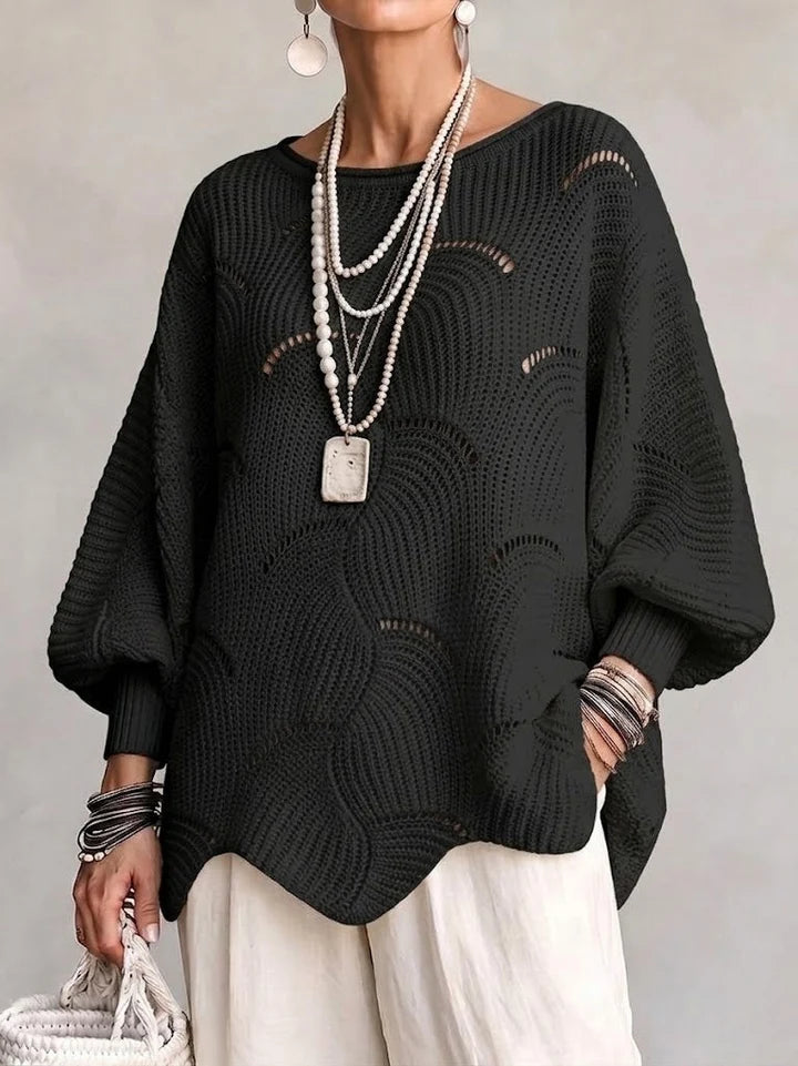 Pull Bondar En Maille Avec Motif De Vagues Ajourées