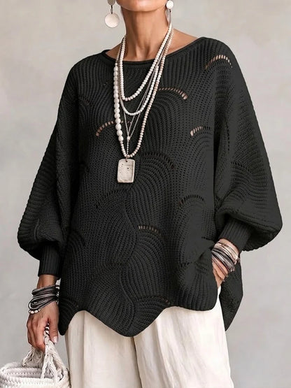 Pull Bondar En Maille Avec Motif De Vagues Ajourées