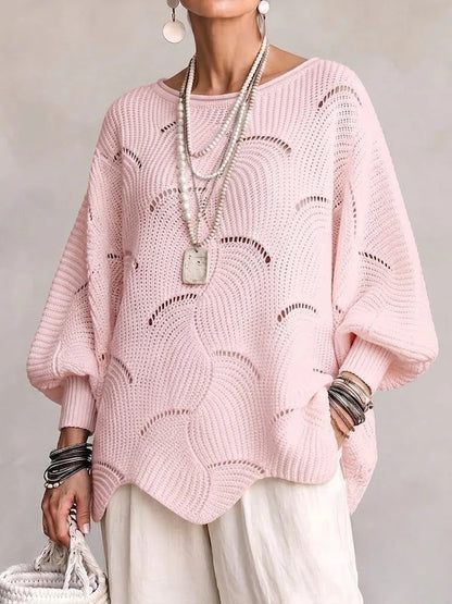 Pull Bondar En Maille Avec Motif De Vagues Ajourées