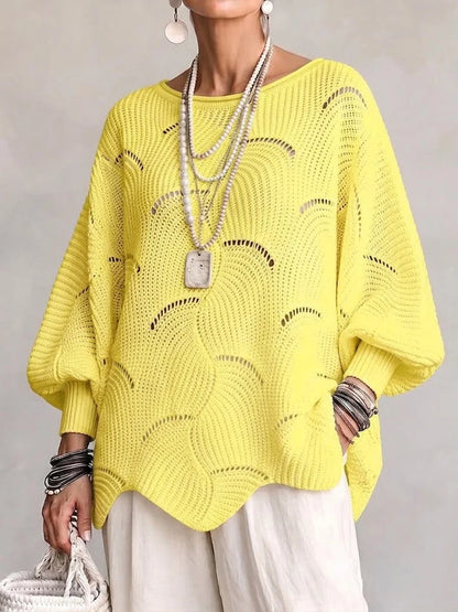 Pull Bondar En Maille Avec Motif De Vagues Ajourées