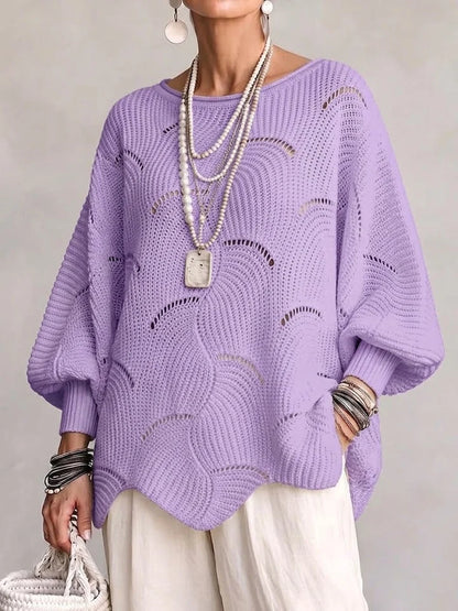 Pull Bondar En Maille Avec Motif De Vagues Ajourées