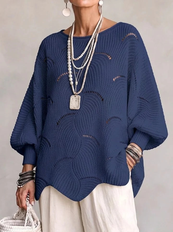 Pull Bondar En Maille Avec Motif De Vagues Ajourées