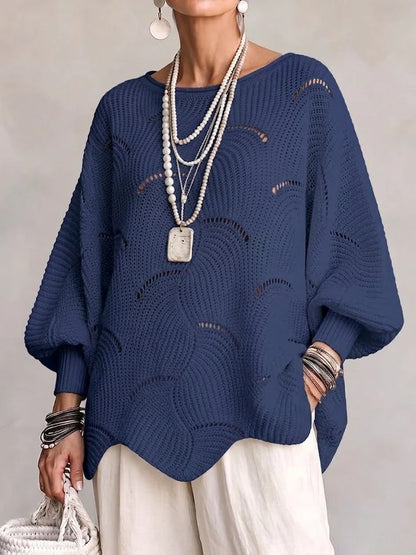 Pull Bondar En Maille Avec Motif De Vagues Ajourées